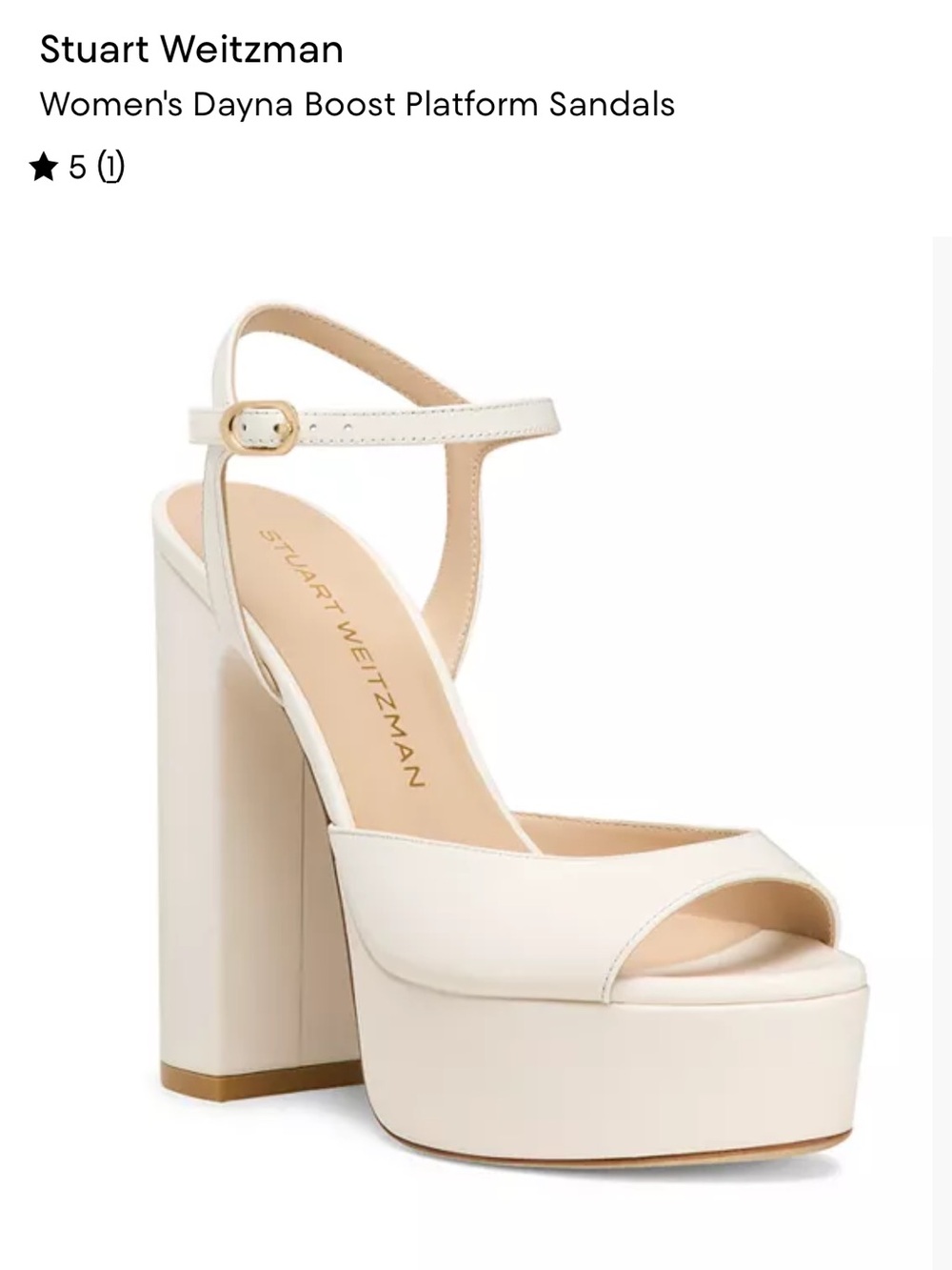 Stuart Weitzman White Platform Heels